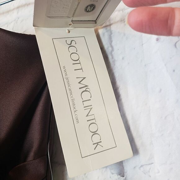 SCOTT/JESSICA MCCLINTOCK Satin Strapless Formal Dress - Picture 2 of 10